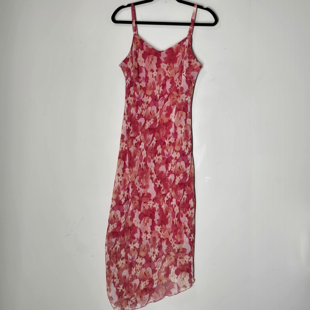 Jonathan Martin Floral Slip Dress Y2K‎ Romantic Fairy Grunge Midi Pink 12